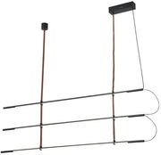 EUROLAMP ΦΩΤΙΣΤΙΚΟ ΚΡΕΜΑΣΤΟ ΜΕΤΑΛΛΟ LED 3X20W 3660LM 3000K 1400X60X1200MM ΜΑΥΡΟ ARTE ILLUMINA LINEA