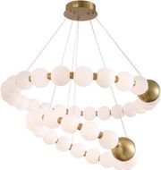 EUROLAMP ΦΩΤΙΣΤΙΚΟ ΚΡΕΜΑΣΤΟ ΜΕΤΑΛΛΟ LED 40W 2730LM 3000K 720X1275MM ΜΠΡΟΝΖ-ΛΕΥΚΟ ARTE ILLUMINA TRE