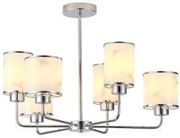 EUROLAMP ΦΩΤΙΣΤΙΚΟ ΚΡΕΜΑΣΤΟ ΜΕΤΑΛΛΟ-ΓΥΑΛΙ 6ΦΩΤΟ 6ΧE27 MAX 40W Φ680MM ΑΣΗΜΙ ARTE ILLUMINA MARBELINE