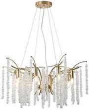 EUROLAMP ΦΩΤΙΣΤΙΚΟ ΚΡΕΜΑΣΤΟ ΜΕΤΑΛΛΟ-ΔΙΑΦΑΝΕΣ ΓΥΑΛΙ 8ΦΩΤΟ 8XE27 720X740MM ARTE ILLUMINA DYNASTY