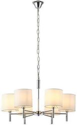 EUROLAMP ΦΩΤΙΣΤΙΚΟ ΚΡΕΜΑΣΤΟ ΜΕΤΑΛΛΟ-ΥΦΑΣΜΑ 6ΦΩΤΟ 6XE27 400X690MM ARTE ILLUMINA KRISTALLO