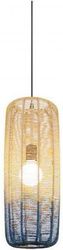 EUROLAMP ΦΩΤΙΣΤΙΚΟ ΚΡΕΜΑΣΤΟ ΜΟΝΟΦΩΤΟ Ε27 D220XH520 RATTAN ΛΕΥΚΟ ΓΑΛΑΖΙΟ ARTE ILLUMINA KAI