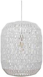 EUROLAMP ΦΩΤΙΣΤΙΚΟ ΚΡΕΜΑΣΤΟ ΜΟΝΟΦΩΤΟ Ε27 MAX40W Φ40X49CM ΣΧΟΙΝΙ ΛΕΥΚΟ ARTE ILLUMINA VENTO