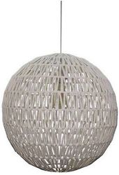 EUROLAMP ΦΩΤΙΣΤΙΚΟ ΚΡΕΜΑΣΤΟ ΜΟΝΟΦΩΤΟ Ε27 MAX40W Φ50X50CM ΣΧΟΙΝΙ ΛΕΥΚΟ ARTE ILLUMINA VENTO