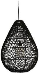 EUROLAMP ΦΩΤΙΣΤΙΚΟ ΚΡΕΜΑΣΤΟ ΜΟΝΟΦΩΤΟ Ε27 MAX 60WD370X500 RATTAN ΜΑΥΡΟ ARTE ILLUMINA KAI