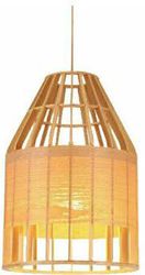 EUROLAMP ΦΩΤΙΣΤΙΚΟ ΚΡΕΜΑΣΤΟ ΜΟΝΟΦΩΤΟ Ε27 Φ400X400 ΞΥΛΙΝΟ ARTE ILLUMINA