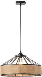 EUROLAMP ΦΩΤΙΣΤΙΚΟ ΚΡΕΜΑΣΤΟ ΣΧΟΙΝΙ-ΜΕΤΑΛΛΟ ΜΟΝΟΦΩΤΟ Ε27 400X1300MM ΜΑΥΡΟ-ΧΑΚΙ ARTE ILLUMINA HELIOS