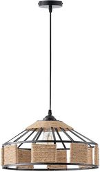 EUROLAMP ΦΩΤΙΣΤΙΚΟ ΚΡΕΜΑΣΤΟ ΣΧΟΙΝΙ-ΜΕΤΑΛΛΟ ΜΟΝΟΦΩΤΟ Ε27 400X400X1300MM ΜΑΥΡΟ-ΧΑΚI ARTE ILLUMINA