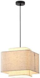 EUROLAMP ΦΩΤΙΣΤΙΚΟ ΚΡΕΜΑΣΤΟ ΥΦΑΣΜΑ 1XΕ27 MAX 15W Φ320Χ1090MM ΜΠΕΖ ARTE ILLUMINA ΜUSA