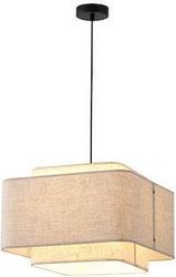 EUROLAMP ΦΩΤΙΣΤΙΚΟ ΚΡΕΜΑΣΤΟ ΥΦΑΣΜΑ 1XΕ27 MAX 15WΦ400Χ1090MM ΜΠΕΖ ARTE ILLUMINA MUSA