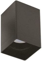 EUROLAMP ΦΩΤΙΣΤΙΚΟ ΟΡΟΦΗΣ ΠΛΑΣΤΙΚΟ ΤΕΤΡΑΓΩΝΟ GU10 80X80X125 ΜΑΥΡΟ ARTE ILLUMINA BOXI