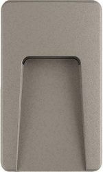 EUROLAMP ΦΩΤΙΣΤΙΚΟ ΤΟΙΧΟΥ SLIM LED 3W IP65 230V 3000K 90X150MM ΓΚΡΙ PRO ARTE ILLUMINA