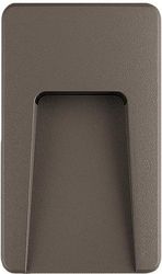 EUROLAMP ΦΩΤΙΣΤΙΚΟ ΤΟΙΧΟΥ SLIM LED 3W IP65 230V 3000K 90X150MM ΓΡΑΦΙΤΗΣ PRO ARTE ILLUMINA