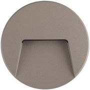 EUROLAMP ΦΩΤΙΣΤΙΚΟ ΤΟΙΧΟΥ SLIM LED 3W IP65 230V 3000K Φ135MM ΓΚΡΙ PRO ARTE ILLUMINA