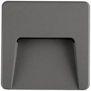 EUROLAMP ΦΩΤΙΣΤΙΚΟ ΤΟΙΧΟΥ SLIM LED 3W IP65 230V 3CCT 120X120MM ΓΡΑΦΙΤΗΣ PRO ARTE ILLUMINA