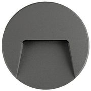 EUROLAMP ΦΩΤΙΣΤΙΚΟ ΤΟΙΧΟΥ SLIM LED 3W IP65 230V 4000K Φ135MM ΓΡΑΦΙΤΗΣ PRO ARTE ILLUMINA