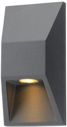 EUROLAMP ΦΩΤΙΣΤΙΚΟ ΤΟΙΧΟΥ ΑΛΟΥΜΙΝΙΟΥ 1W 164X82X54.5MM ΓΡΑΦΙΤΗΣ ARTE ILLUMINA