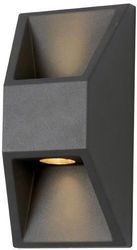 EUROLAMP ΦΩΤΙΣΤΙΚΟ ΤΟΙΧΟΥ ΑΛΟΥΜΙΝΙΟΥ 2X1W 164X82X54.5MM ΓΡΑΦΙΤΗΣ ARTE ILLUMINA