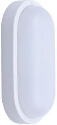 EUROLAMP ΦΩΤΙΣΤΙΚΟ ΤΟΙΧΟΥ ΟΒΑΛ LED 12W 160X90X51 12/24V AC/DC 6500K IP54 ΛΕΥΚΟ PLUS ARTE ILLUMINA