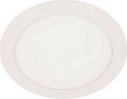 EUROLAMP ΦΩΤΙΣΤΙΚΟ ΧΩΝΕΥΤΟ LED SLIM Φ120 6W 4000K ΛΕΥΚΟ PLUS