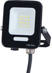 EUROLAMP ΠΡΟΒΟΛΕΑΣ LED SMD 10W ΜΑΥΡΟΣ IP66 3000K PLUS