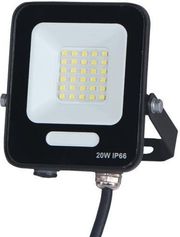EUROLAMP ΠΡΟΒΟΛΕΑΣ LED SMD 20W ΜΑΥΡΟΣ IP66 6500K PLUS