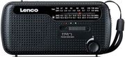 LENCO LENCO MCR-113BK PORTABLE HAND CRANK ENERGENCY RADIO, FLASHLIGHT AND POWERBANK IN ONE