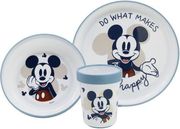 STOR DISNEY: MICKEY MOUSE FULL OF SMILE BABY NON SLIP 3 PCS BICOLOR PREMIUM SET IN GIFT BOX (10495)