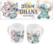 STOR DISNEY: STITCH &amp;AMPAMP ANGEL OHANA MEANS FAMILY - YOUNG ADULT CERAMIC MUG IN GIFT BOX (325ML)