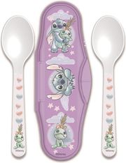 STOR DISNEY: STITCH CUDDLE ME - TODDLER 2 PCS PP TRAVELING SPOONS (10966)