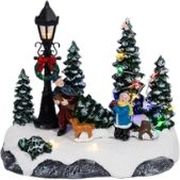 EUROLAMP ΧΡΙΣΤΟΥΓΕΝΝΙΑΤΙΚΗ ΠΑΡΑΣΤΑΣΗ ΠΑΙΔΑΚΙΑ/ΔΕΝΤΡΑΚΙ/ΣΚΥΛΑΚΙ ΜΠΑΤΑΡΙΑΣ 16X9.5X14CM 600-48070