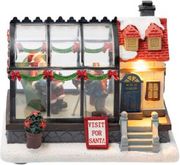 EUROLAMP ΧΡΙΣΤΟΥΓΕΝΝΙΑΤΙΚΗ ΠΑΡΑΣΤΑΣΗ ΣΕ ΘΕΡΜΟΚΗΠΙΟ ΦΩΤΙΖΟΜΕΝΟ ΜΠΑΤΑΡΙΑΣ 15X11X12CM 600-48101