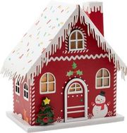 EUROLAMP ΧΑΡΤΙΝΟ ΣΠΙΤΑΚΙ ΚΟΚΚΙΝΟ ΦΩΤΙΖΟΜΕΝΟ 13X9X15CM 600-47748