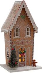 EUROLAMP ΧΑΡΤΙΝΟ ΣΠΙΤΑΚΙ ΜΠΕΖ ΜΕ ΜΠΙΣΚΟΤΟΥΛΗ ΦΩΤΙΖΟΜΕΝΟ 11X8.5X22CM 600-47750