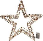 EUROLAMP ΦΩΤΙΖΟΜΕΝΟ ΑΣΤΕΡΙ ΧΡΥΣΟ 38CM 40LED 3XAA TIMER ΘΕΡΜΟ ΛΕΥΚΟ LED ΠΡΟΕΚΤΑΣΗ30CM IP20 600-22579