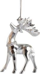 EUROLAMP ΤΑΡΑΝΔΟΣ ΑΚΡΥΛΙΚΟΣ ΜΑΤ ΑΣΗΜΙ ΜΕ GLITTER 7X11.6CM 600-44649