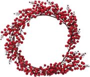 EUROLAMP ΣΤΕΦΑΝΙ ΜΕ ΚΟΚΚΙΝΑ BERRIES 50CM 600-47652