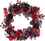 EUROLAMP ΣΤΕΦΑΝΙ ΜΕ ΜΠΟΡΝΤΟ ΚΑΙ ΣΚΟΥΡΟ ΜΩΒ ΚΟΛΟΚΥΘΕΣ 45CM 600-46887