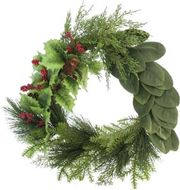 EUROLAMP ΣΤΕΦΑΝΙ ΜΕ ΠΕΥΚΟΒΕΛΟΝΑ ΚΑΙ ΓΚΙ 64CM 600-30218