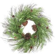 EUROLAMP ΣΤΕΦΑΝΙ ΜΕ ΠΕΥΚΟΒΕΛΟΝΑ ΚΑΙ ΚΟΥΚΟΥΝΑΡΕΣ 71CM 600-30217