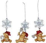 EUROLAMP ΣΤΟΛΙΔΙ ΑΚΡΥΛΙΚΟ ΧΡΥΣΟ ΑΡΚΟΥΔΑΚΙ ΜΕ ΧΙΟΝΟΝΙΦΑΔΑ ΜΕ GLITTER 6X9,8CM 600-44617