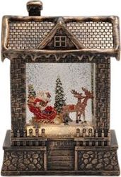 EUROLAMP ΣΠΙΤΑΚΙ ΑΓΙΟΣ ΒΑΣΙΛΗΣ ΚΑΙ ΕΛΚΥΘΡΟ ΦΩΤΙΖΟΜΕΝΟ ΜΠΑΤΑΡΙΑΣ TIMER 15X8X21.5CM 600-48145