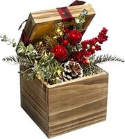 EUROLAMP ΞΥΛΙΝΟ ΚΟΥΤΙ ΜΕ ΧΡΙΣΤΟΥΓΕΝΝΙΑΤΙΚΗ ΔΙΑΚΟΣΜΙΣΗ ΦΩΤΙΖΟΜΕΝΟ 17.50X26CM 600-47337