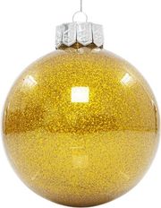 EUROLAMP ΜΠΑΛΑ ΠΛΑΣΤΙΚΗ PET ΣΑΜΠΑΝΙ ΓΥΑΛΙΣΤΕΡΗ ΜΕ GLITTER ΣΕΤ 2ΤΜΧ 13CM 600-42718