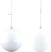 EUROLAMP ΜΠΑΛΑ ΠΛΑΣΤΙΚΗ ΛΕΥΚΗ ΣΕΤ 6ΤΜΧ (2 ΠΕΡΛΕ 4 GLITTER) 10CM 600-42653