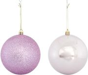 EUROLAMP ΜΠΑΛΑ ΠΛΑΣΤΙΚΗΡΟΖ ΣΕΤ 6ΤΜΧ (2 ΠΕΡΛΕ 4 GLITTER) 10CM 600-42650