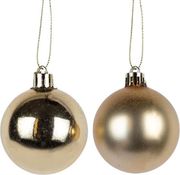 EUROLAMP ΜΠΑΛΑ ΠΛΑΣΤΙΚΗ ΧΡΥΣΗ ΓΥΑΛΙΣΤΕΡΗ ΚΑΙ ΜΑΤ ΣΕΤ 6ΤΜΧ 8CM 600-46531