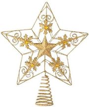 EUROLAMP ΚΟΡΥΦΗ ΔΕΝΤΡΟΥ ΑΠΌ ΣΥΡΜΑ ΧΡΥΣΟ ΑΣΤΕΡΙ ΜΕ ΣΧΕΔΙΑ 30X25CM 600-44924