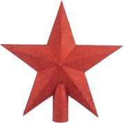 EUROLAMP ΚΟΡΥΦΗ ΔΕΝΤΡΟΥ ΑΣΤΕΡΙ ΠΛΑΣΤΙΚΟ ΚΟΚΚΙΝΟ ΜΕ GLITTER 20,5CM 600-42548