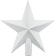 EUROLAMP ΚΟΡΥΦΗ ΔΕΝΤΡΟΥ ΑΣΤΕΡΙ ΠΛΑΣΤΙΚΟ ΛΕΥΚΟ ΜΕ GLITTER 20,5CM 600-42574